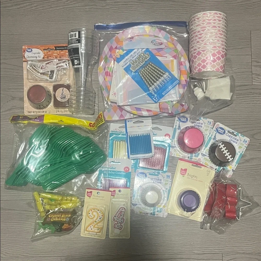 Colorful Party Supplies, Birthday, Christmas, Halloween, Lot